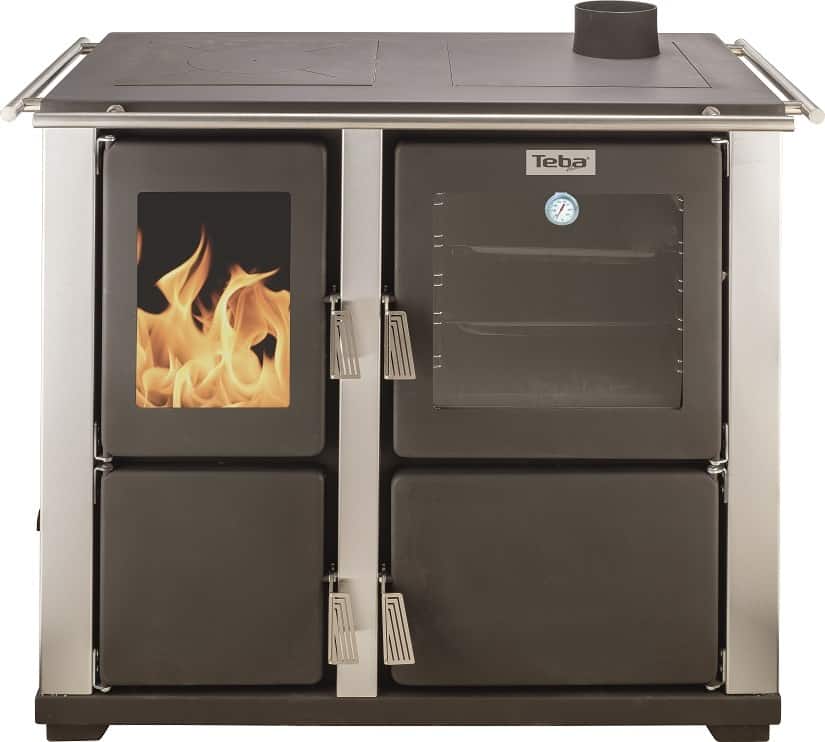 Onmiddellijk constante George Hanbury TK-22 oven en cv-houtkachel van ruim 20 kW - Rookgasmateriaal