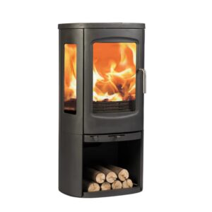 Hiflame 61LSP houtkachel met panoramisch glas, driezijdig vuurbeeld